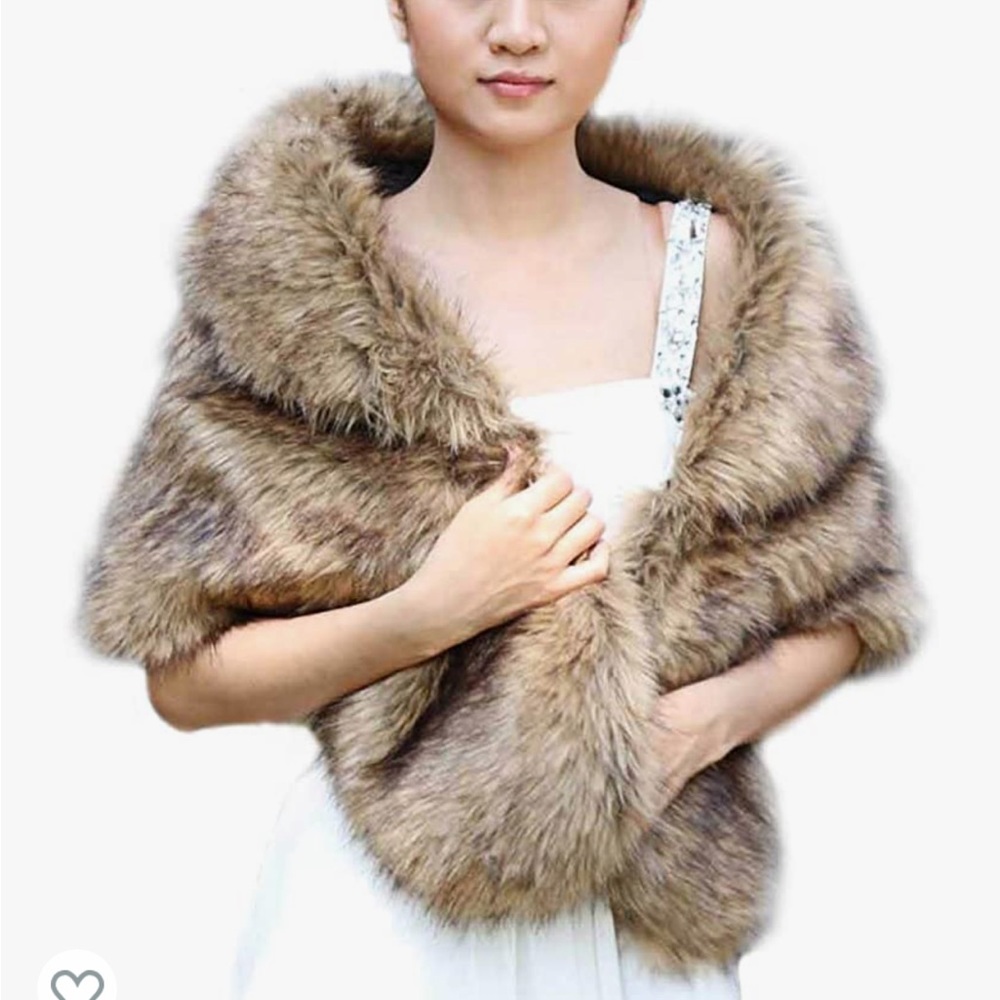 Aukmla Women's Wedding Faux Fur Wraps